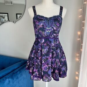Free People floral sequin embellished mini dress